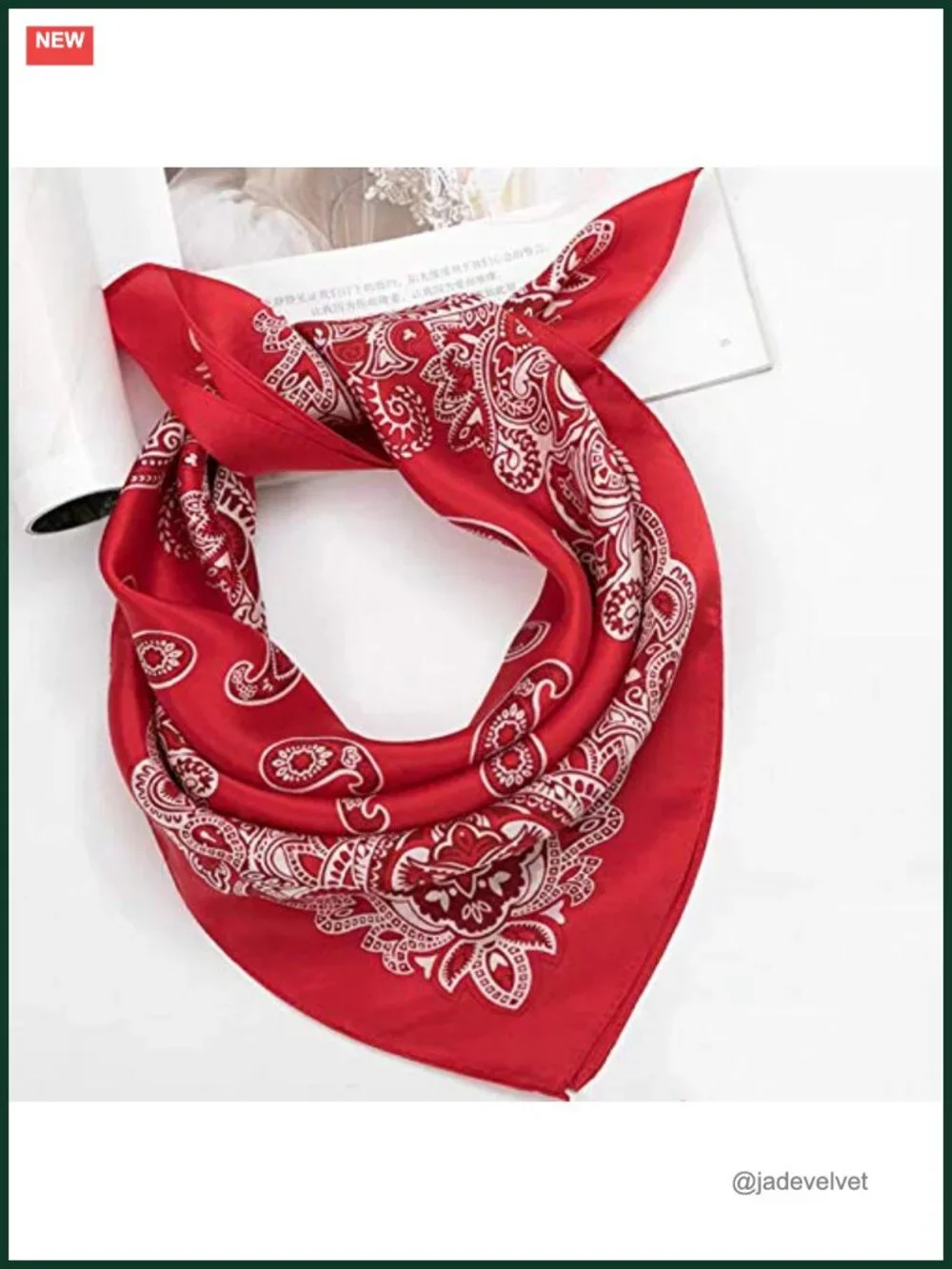 100% Mulberry Silk Square Neckerchief 21